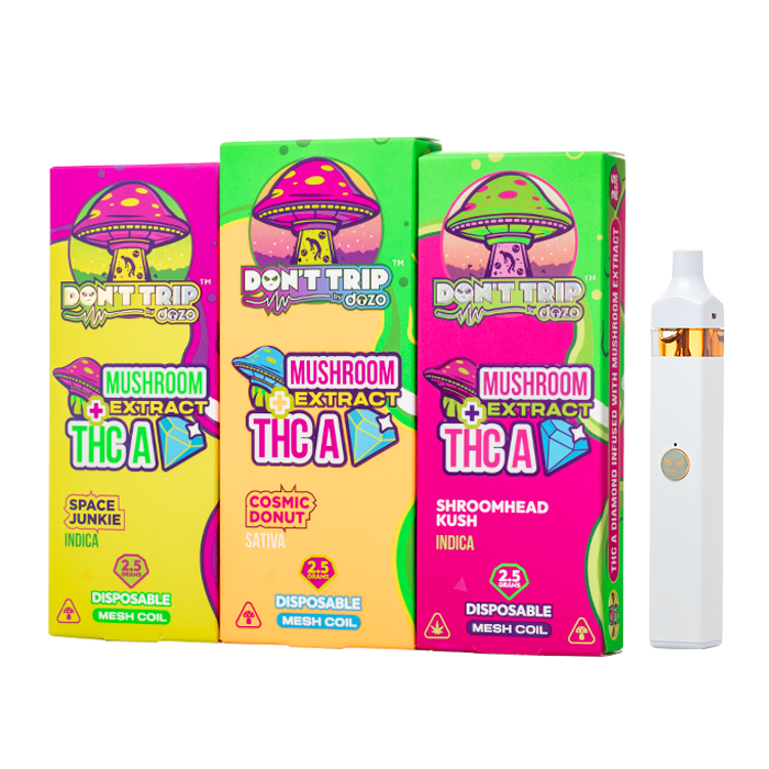 DOZO DON'T TRIP Mushroom Extract + THC-A Diamonds Disposable 2.5G