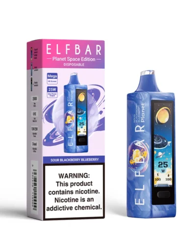 ELF BAR SOUR BLACKBERRY BLUEBERRY PLANET 25000  5% RECHARGEABLE