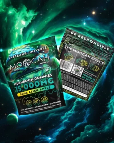 moocah gummies | Sour Alien Apple 15,000mg Mega Dose